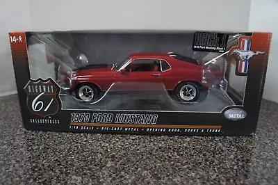 Rare 1970 Ford Mustang Mach 1 Candy Apple Red Highway 61 #50588 Le 1:18 Scale • $229