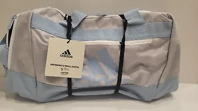 Adidas Duffel Bag Defender IV Small Training Logo White Wonder Blue GC3132 New • $27.36