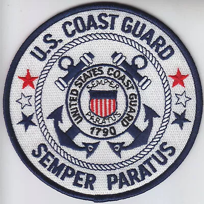 United States Coast Guard SEMPER PARATUS Emblem Patch 4.5  Round • $4.45
