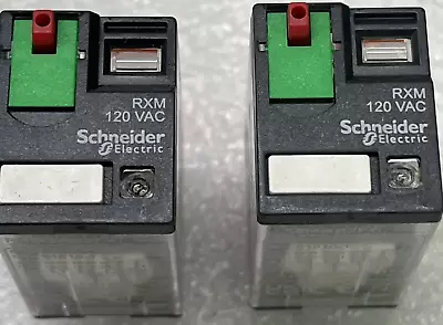 (LOT OF 2) Schneider Electric RXM4AB2F7 Miniature Relay 120V • $24.50