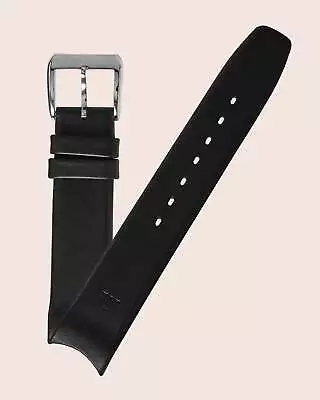 Maurice Lacroix 18mm X 17mm ML760-000005 Sphere Black Curved End Leather Strap • $150