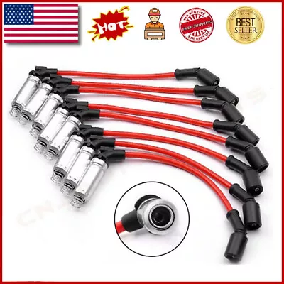 8PCS High Performance Spark Plug Ignition Wires For 1999-2006 CHEVY GMC V8 US • $24.82
