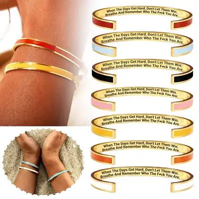 Remember Who The Fuc* You Are Motivational Tube Bracelet 2023 H Ot Fast • £6.13