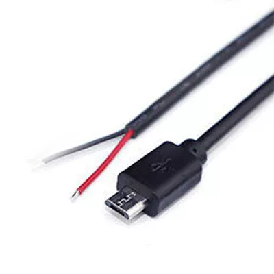 10pcs 30cm Micro USB Male Plug Cable 2 Wires Power Pigtail Cable Cord DIY • $6.43