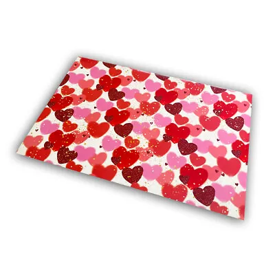 Red & Pink Hearts Gift Wrap Wrapping Paper Valentines Day + Ribbon & Gift Tags • £3.99