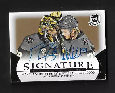 2018-19 Upper Deck The Cup Marc-Andre Fleury William Karlsson Dual Auto #SR2-FK • $72