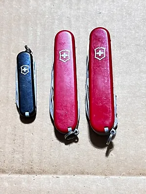 Lot Of 3 Victorinox Swiss Army Knives - Huntsman - Signature - Tinker • $31.99