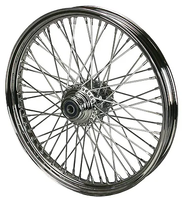 Chrome Billet 60 Spoke 21  X 2.15  Front Single Disc Wheel For Harley & Custom • $189.99