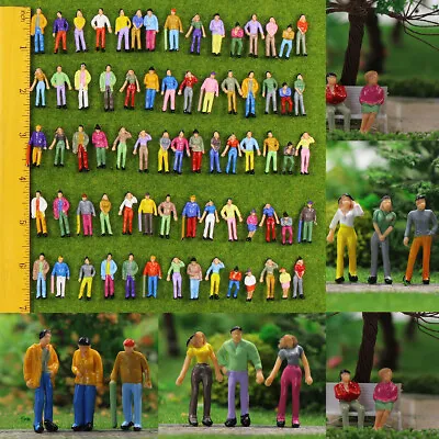 100x P75W Model Trains OO Gauge 1:75 Painted 00 Figures People Seated Standing • £12.99