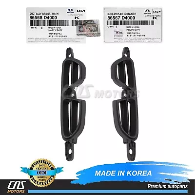 $29.95 • Buy ✅GENUINE✅ Front Bumper Air Curtain Ducts LH & RH For 16-18 Kia Optima 86568D4000
