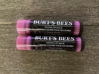 2 X BURT’S BEES TINTED LIP BALM Sweet Violet • $21