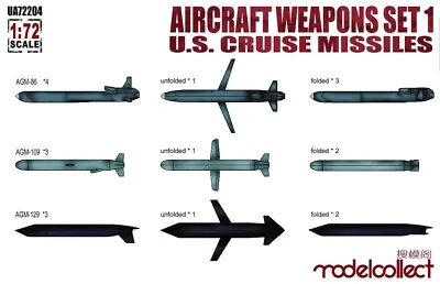 Modelcollect 1/72 Aircraft Weapon Set US Cruise Missiles • $14