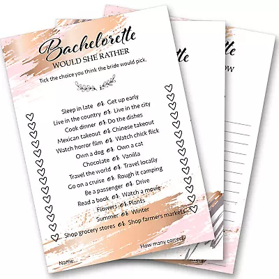 12x Hen Night Party Games Bachelorette A6 Size 105mm X 148mm For Bridal Shower • £2.99