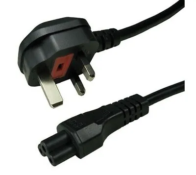 Laptop Power Cable Lead 1.8 Metre With 3 Pin UK Cloverleaf Female Power Cord • £4.99