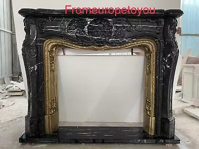Beautiful Victorian Style Marble And Bronze Fireplace Mantel - Bnb54 • $8500