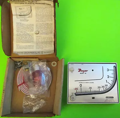 Brand New Dwyer Model 25 Mark Ii Manometer U.s.a. Made ~ We Sell Nos Oem Parts! • $24.99