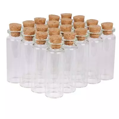 24 Sets 15ml Small Mini Glass Bottles With Cork Stoppers Tiny Vials For Weddi... • $16.74