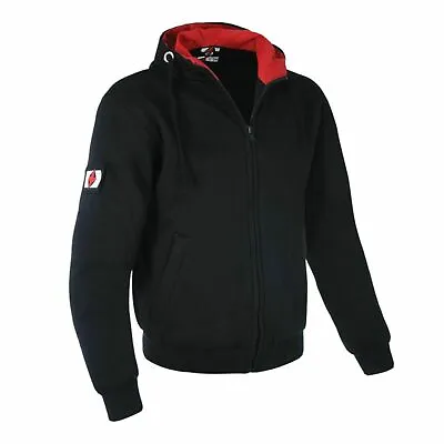 Oxford Super Motorcycle Motorbike Mens Water Repellent Armoured Hoodie - Black L • $169.70