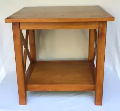 $119.99 • Buy Vintage Arts And Crafts Mission Style Square Solid Wood End Side Table - Nice!!