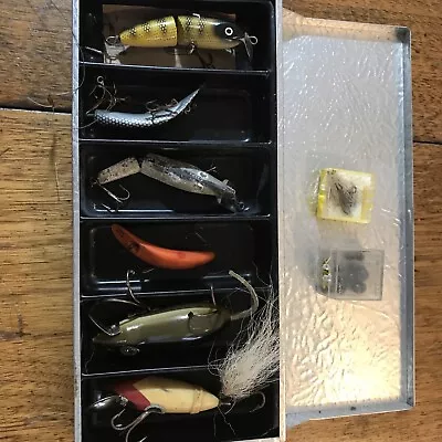 Lot Of Vintage Fishing Lures  With Box Mouse Fish Horsehair Antique • $29.95