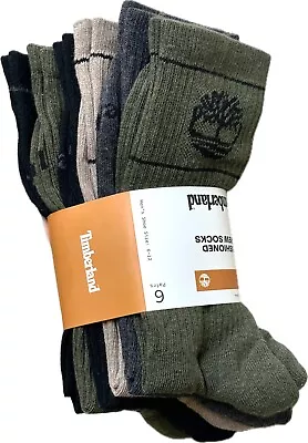 6-Pairs Timberland PRO Men's Performance Cushioned Crew Length Socks Size 6-12 • $18.99