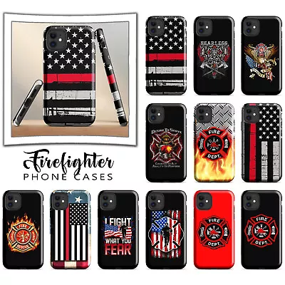 Firefighter Cell Phone Case #1 - Fits IPhone® - Thin Red Line Fireman Gift • $29.95