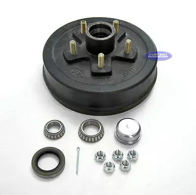 (4)- Trailer Brake Drum Hub 3500# Axle 5 Bolt Lug 10  X 2 1/4  44649 X 68149 • $322.84