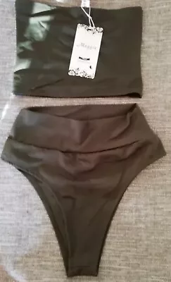 £6.95 • Buy BNWT Maggie Khaki Army Green Bikini Size Small 