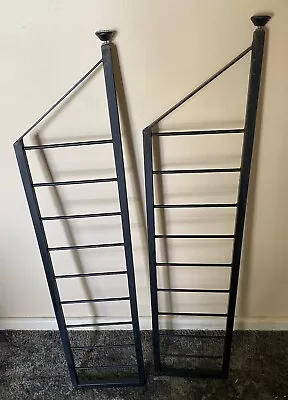 2x Black Staples Ladderax Ladders 20cm Wide &70cm Lean 86cm.+ 3 X Shelves 23”x8” • £79.88