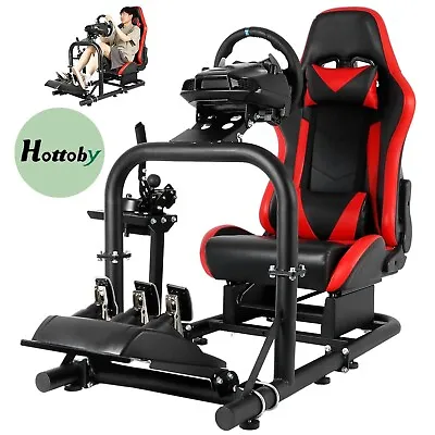 Hottoby Racing Simulator Cockpit Stand With Red Seat Fit Logitech G920 G29 G923 • $279.99