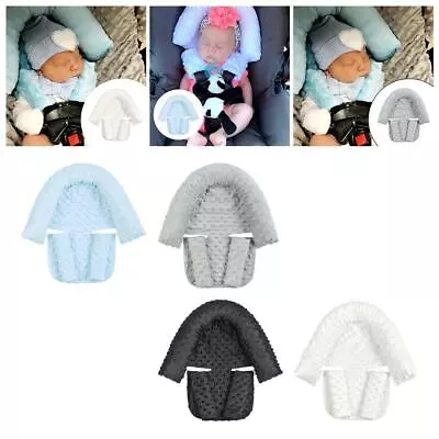 Newborn Universal Baby Head Support Pillow Neck Protection Seat Pad Strap Covers • £10.37