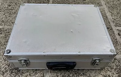 Large Silver Flight Hard Case Tool Box Carry Foam Storage DJ Camera Box UK • £9.95