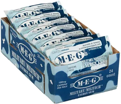 MEG - Military Energy Gum | 100mg Of Caffeine Per Piece + Increase Energy + Boos • $48.83