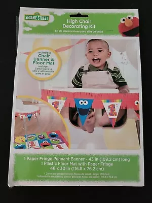 Sesame Street 1st Birthday Party Elmo Cookie Monster High Chair Decorating Kit • $13