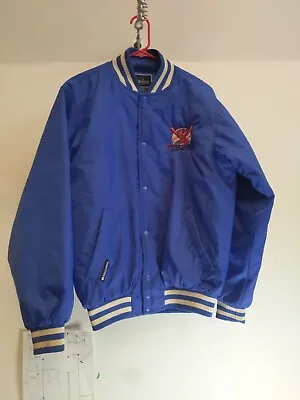 Vtg Chattanooga Cobras Embroidered Satin Bomber Blue Jacket Sz Small • $25