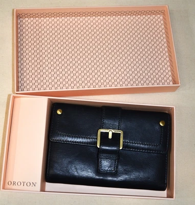 $25 • Buy Oroton Black Leather Wallet