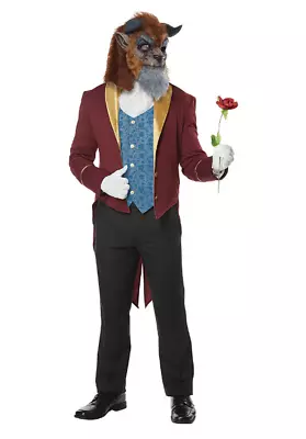 Storybook Beast Costume Beauty And The Beast Prince Movie Coat Mask Disney • $66.40