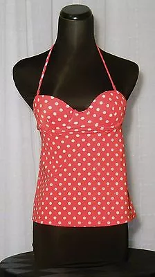 J.Crew Polka Dot Swing Swim Tankini Halter Top #76821 Red 0 $68 NEW • $19