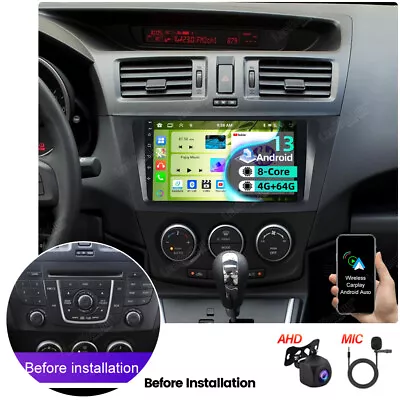 For Mazda 5 2011-2013 Carplay Car Stereo Radio 4G+64G DSP GPS Navi Android 13.0 • $169.99