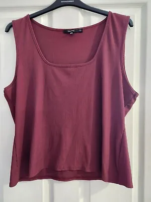 Ladies Karen Millen Maroon Camisole Blouse Top Size 22 • £3.99
