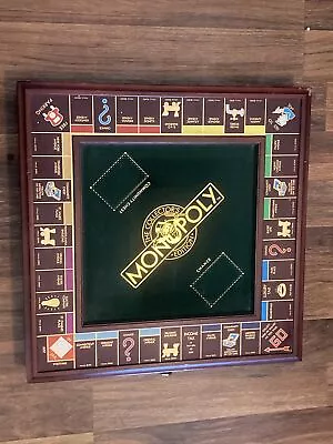 Franklin Mint Monopoly Collectors Edition Deluxe Wood Board Game - W/Drawer • $99