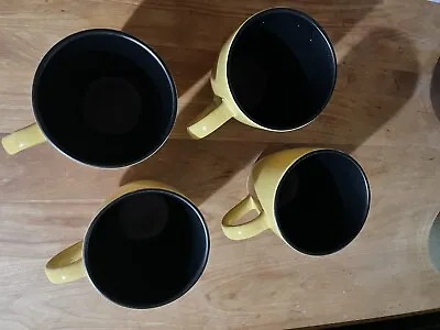 4- CORNING CORELLE HEARTHSTONE 10.5  Yellow Tumeric Mugs • $20