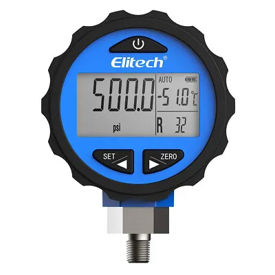 Elitech PG-30Pro Blue Refrigeration HVAC Digital Pressure Gauge 87+ Refrigerants • $74.99