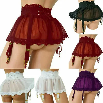 £10.44 • Buy Sexy Woman Micro Mini Skirt Pleated Sheer Short Dress Skirt Cosplay Lingerie 