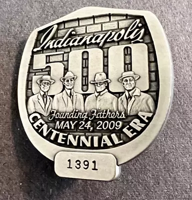 2009 INDY 500 Silver Pit Badge/Pin #1391 Castroneves Winner • $50