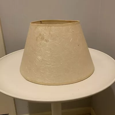 Vtg Mid Century Fiberglass Clip On Lampshade  Ivory • $18