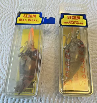 Lot Of 2 Vintage Storm Pre Rapala Mag Wiggle Warts Av59 & Av86 Nib • $99