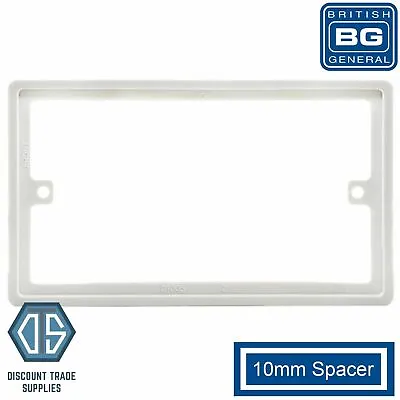 Bg Socket Spacer Frame 10mm 1g Single 2g Double Light Switch Back Box Plate • £2.55