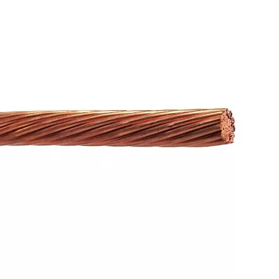 $4.80 • Buy PER FOOT 3/0 AWG 19 Strand Soft Drawn Bare Copper Conductor Ground Wire