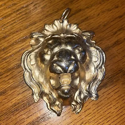 Vintage Large Lion Head Pendant Necklace Napier • $29.99